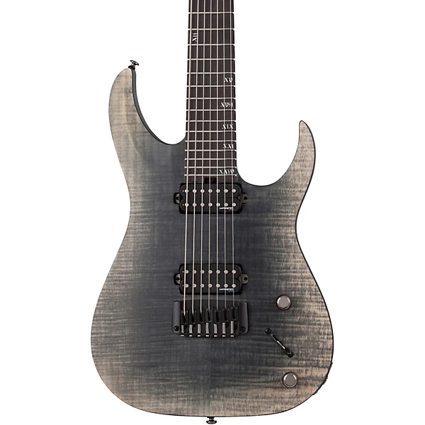 Banshee Mach 7 String Extended Electric Guitar FalloutBurst