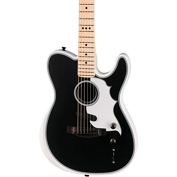 Jack White Signature Triplesonic Limited Edition Acoustasonic Telecaster Acoustic Electric Guitar Arctic White