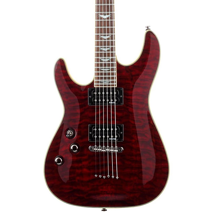 Schecter Guitar Research Omen Extreme 6 Left Handed Electric Guitar Black Cherry