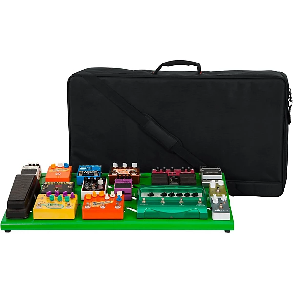 Green Aluminum Pedal Board XL w Carry Bag