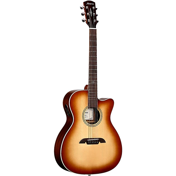 Alvarez AF70CE Folk OM Acoustic Electric Guitar Shadow Burst