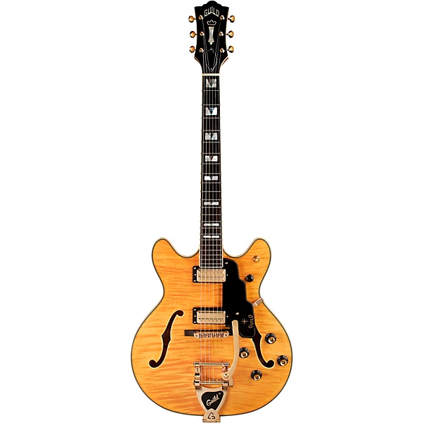 Guild Starfire VI Flamed Maple Semi Hollow Electric Guitar With Guild Vibrato Tailpiece Blonde
