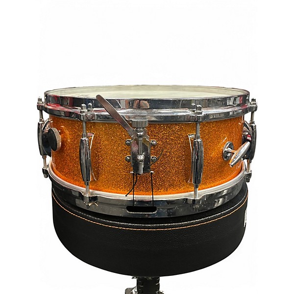 Gretsch Drums Used Gretsch Drums 5X14 68 ROUND BADGE ORANGE SPARKLE Drum.gc