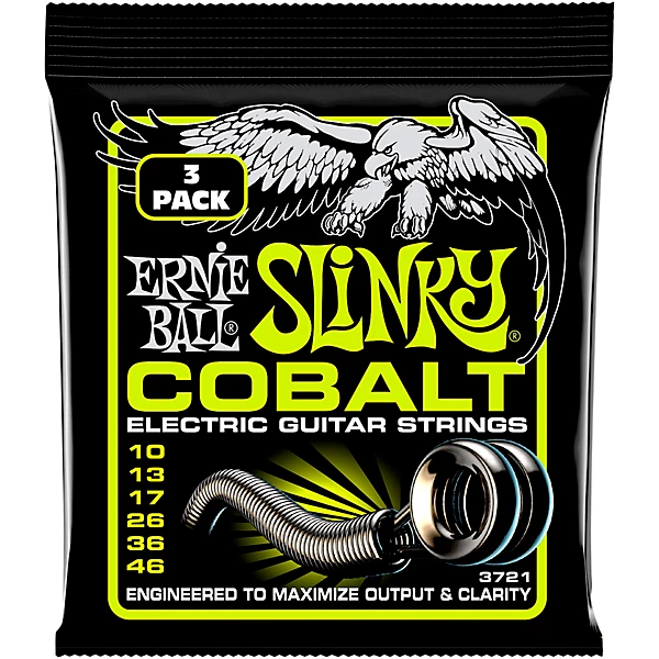 3721 Cobalt Regular Slinky Electric Guitar Strings 3 Pack
