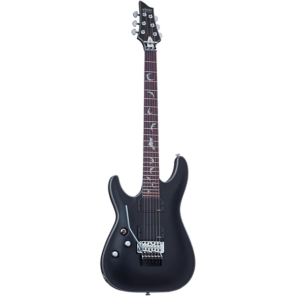 Schecter Guitar Research Damien Platinum 6 With Floyd Rose Left Handed Electric Guitar Satin Black