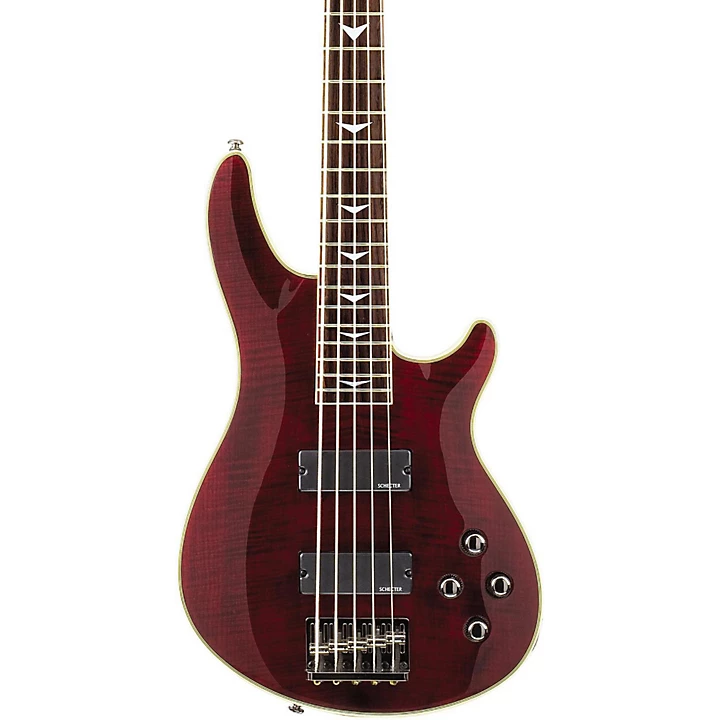 Schecter Guitar Research Omen Extreme 5 5 String Bass Guitar Black Cherry