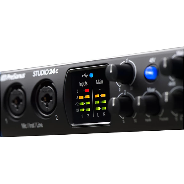 PreSonus STUDIO 24C USB C 2x2 audio MIDI interface Level 1 L47738004000000.gc