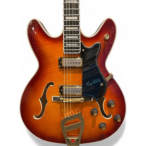 Hagstrom Used Hagstrom 67 Viking II Limited Edition Vintage Sunburst Solid Body Electric Guitar.gc