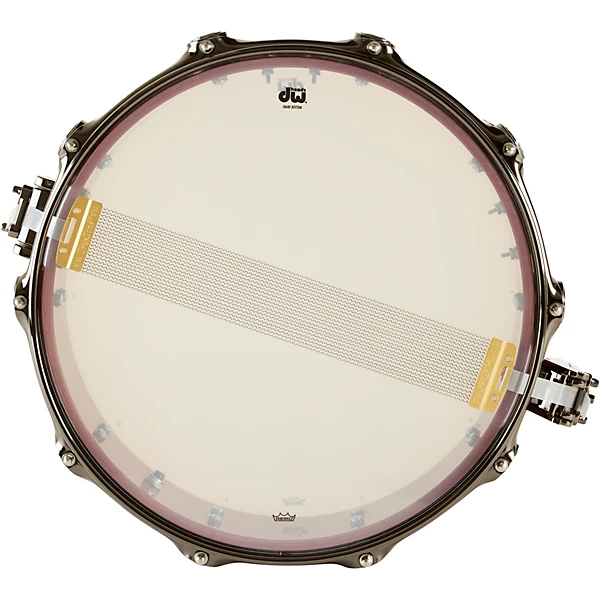 DW Collector's Exotic Purpleheart With Heart Graphic Snare Drum, Black Nickel Hardware 14 x 4 in.