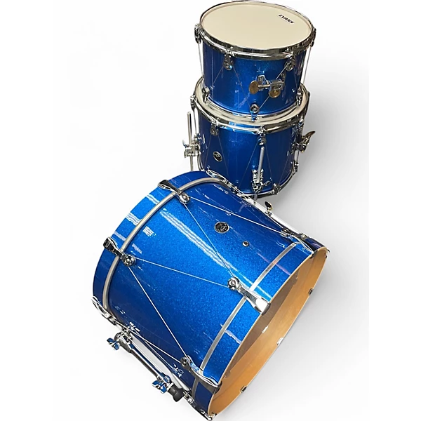 Weltch Tuning Systems Used Weltch Tuning Systems 3 Piece EPIPHANY BLUE SPARKLE Drum Kit.gc