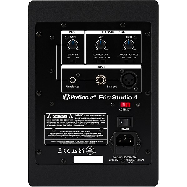PreSonus Eris Studio 4 Studio Monitor 2nd Gen Each Level 1 M05031004000000.gc