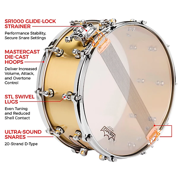 Reference One 3mm Brass Snare Drum