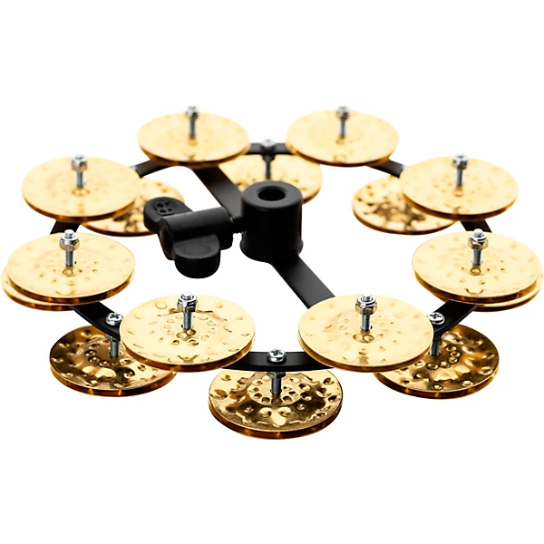 Headliner Series Hand Hammered Brass Jingles Hi Hat Tambourine Double Row