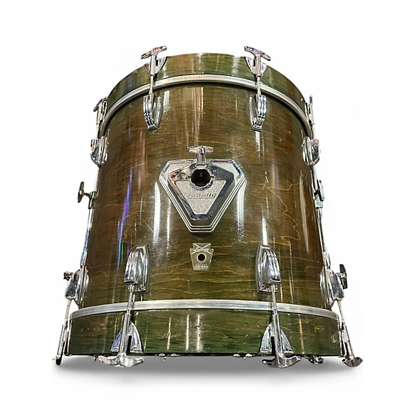 Vintage 1992 Ludwig 3 Piece Classic Maple Bop Kit Emerald Shadow Drum Kit