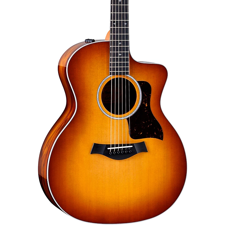 Taylor 214ce DLX Ziricote Special Edition Grand Auditorium Acoustic Electric Guitar Shaded Edge Burst