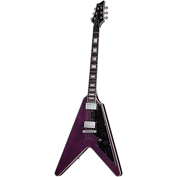 V 1 Custom Electric Guitar Transparent Purple