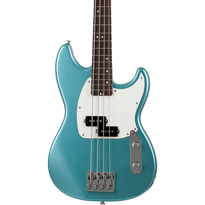 Schecter Guitar Research Banshee 4 String Short Scale Electric Bass Guitar Pelham Blue White Pickguard