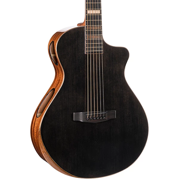 Modern Masterpiece Series Concert Acoustic Electric Guitar Transparent Black