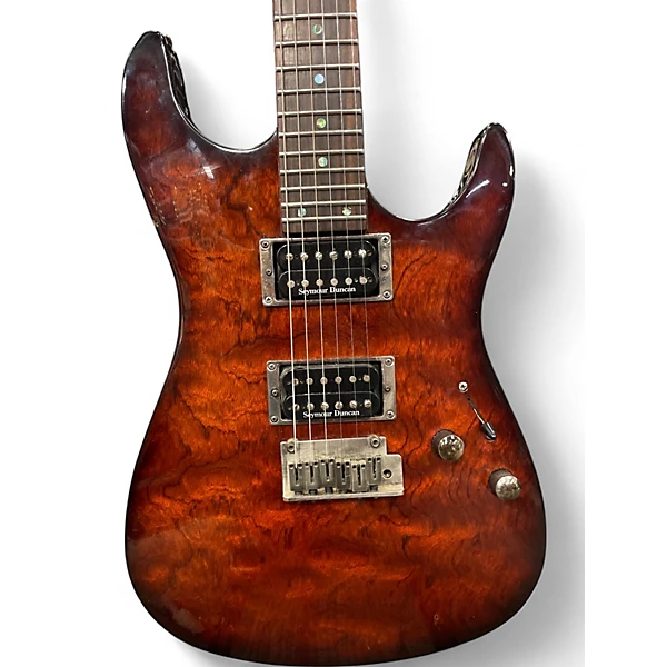 Used 2000s Fender Showmaster HH STRATOCASTER Tobacco Sunburst Solid Body Electric Guitar