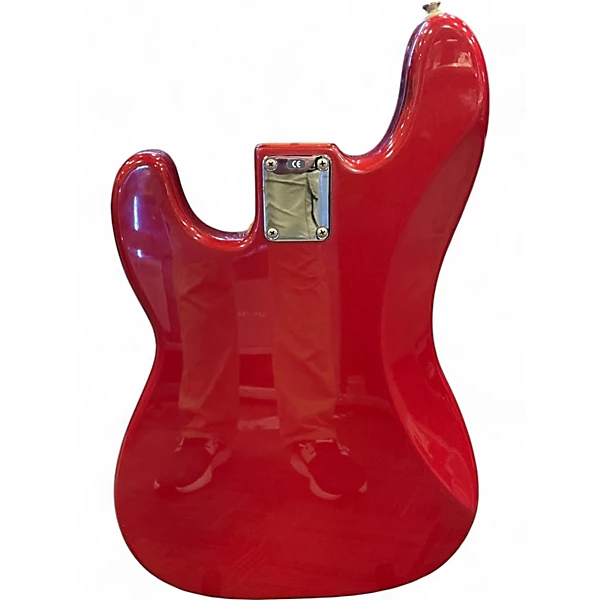 Used 1998 Squier Precision Bass Red Electric Bass Guitar
