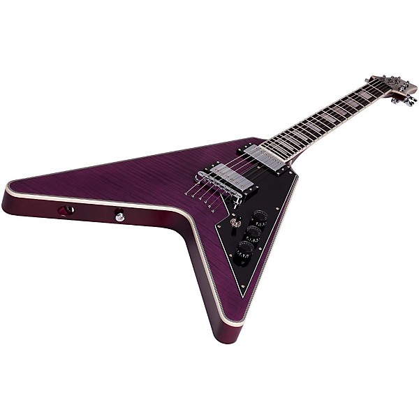 V 1 Custom Electric Guitar Transparent Purple