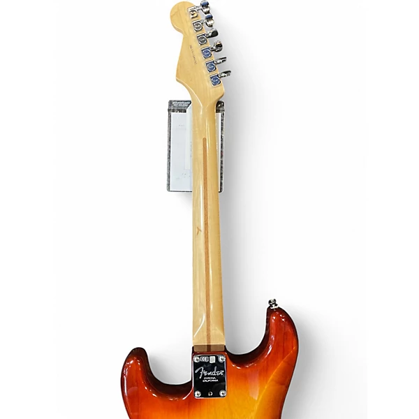 Used Fender American Deluxe Stratocaster Sunrise Tea Burst Solid Body Electric Guitar