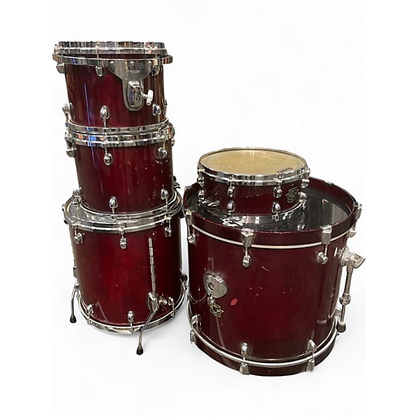 Premier Used Premier 5 Piece CABRIA XPK Trans Red Drum Kit.gc