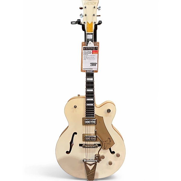 Vintage 1991 Gretsch Guitars WHITE FALCON II 7593 White Solid Body Electric Guitar