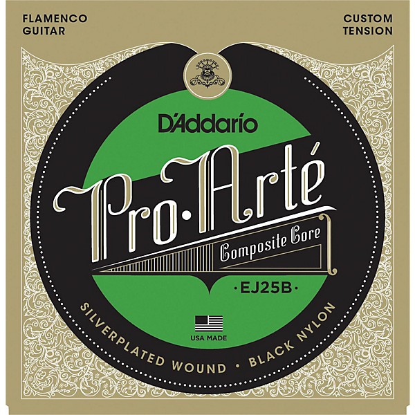 EJ25B Pro Arte Composites Flamenco Guitar Strings Black Nylon