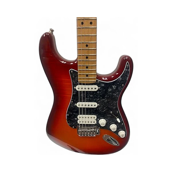 Used Fender Player Stratocaster HSS Plus Top Vintage Sunburst Solid Body Electric Guitar