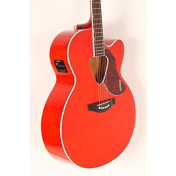 Gretsch Guitars G5022CE Rancher Jumbo Cutaway Acoustic Electric Guitar Western Orange Stain Rosewood Fretboard