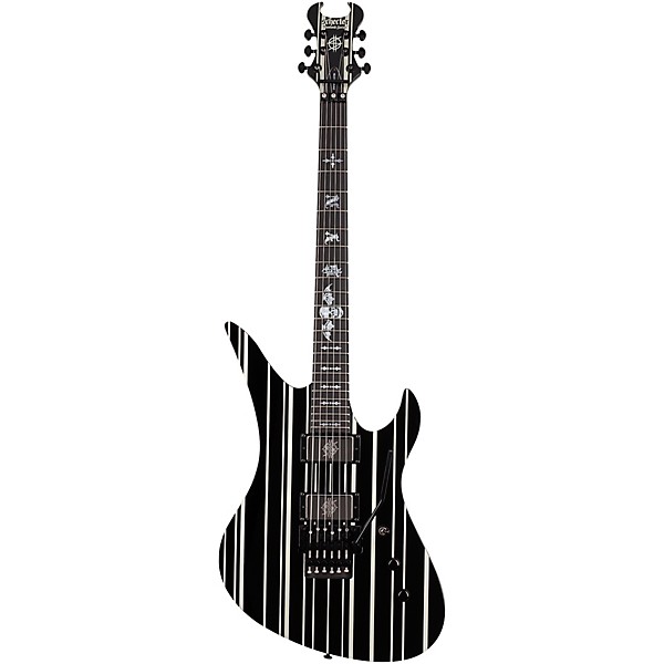 Schecter Guitar Research Synyster Gates Custom Electric Guitar Black Pinstripes