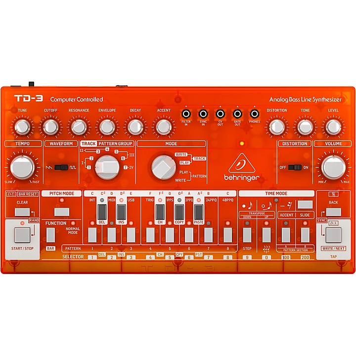 TD 3 TG Analog Bass Line Synthesizer Tangerine