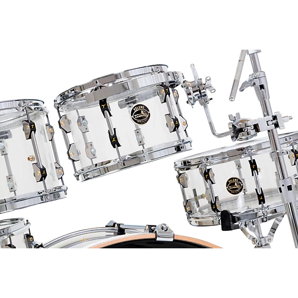 Volume Series 5 Piece Seamless Acrylic Shell Pack With 22 Bass Drum Clear