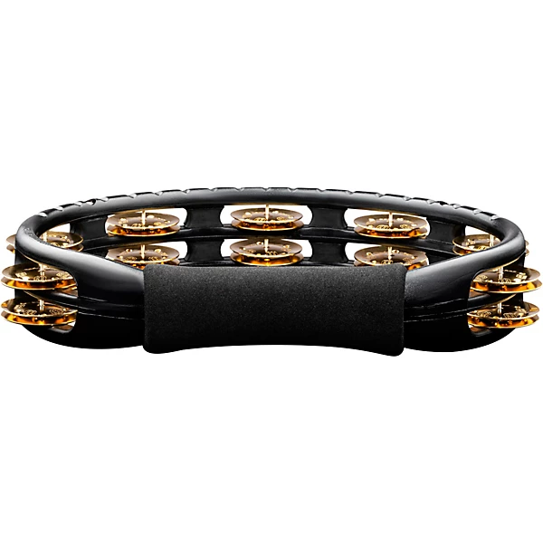 Hand Tambourine with Brass Jingles Black