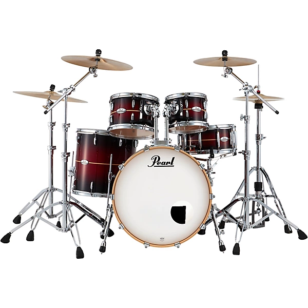 Professional Maple 4 Piece Shell Pack with 22 Bass Drum Redburst Stripe