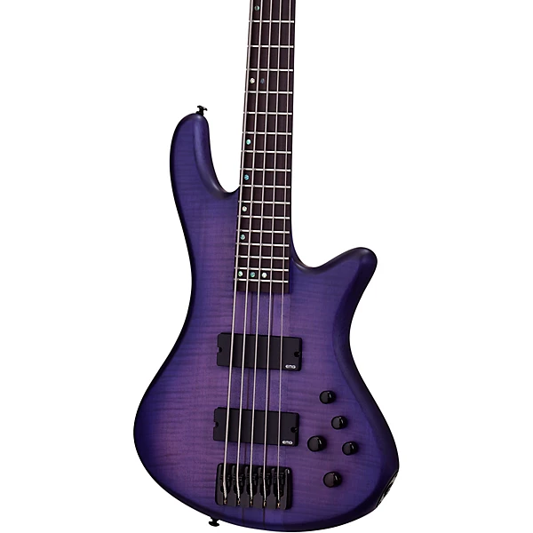 Schecter Guitar Research Limited Edition Stiletto Studio 5 5 String Bass Transparent Purple Burst