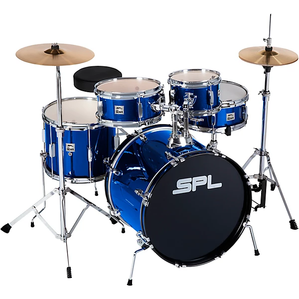 Junior Kicker 5 Piece Drum Set Metallic Blue