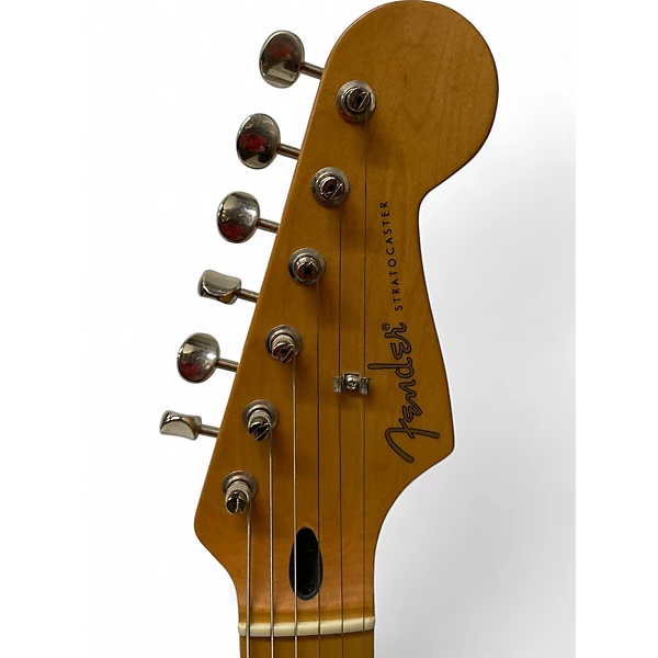 Used Fender Artist Series Jimmie Vaughan Tex Mex Stratocaster aged white Solid Body Electric Guitar