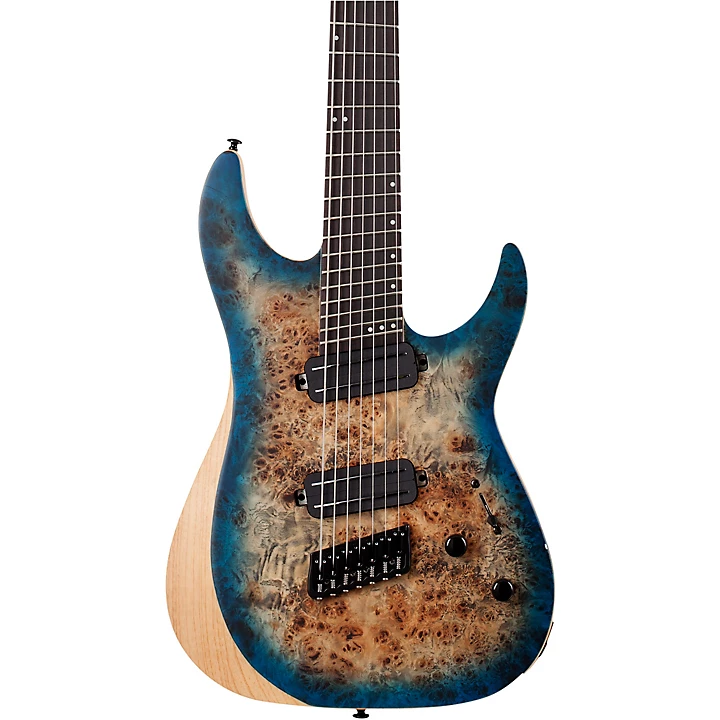 Schecter Guitar Research Reaper 7 MS 7 String Multi scale Electric Guitar Sky Burst