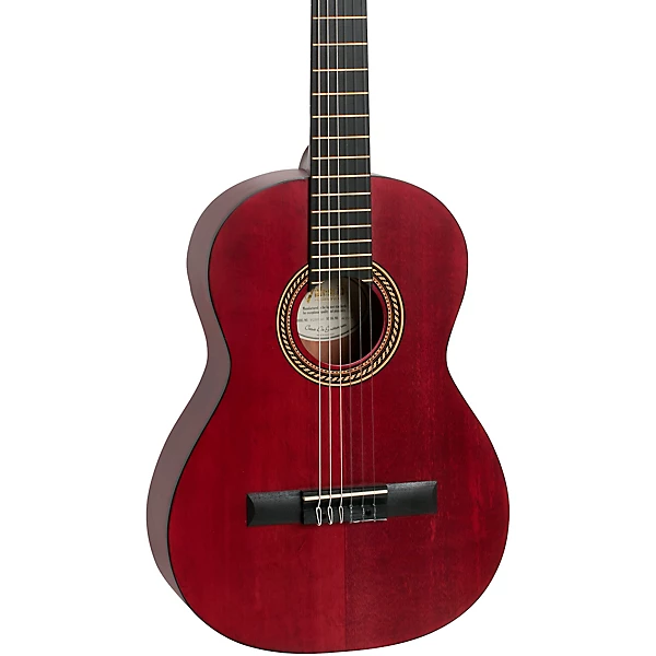 Valencia 200 Series 3/4 Size Classical Acoustic Guitar Transparent Wine Red