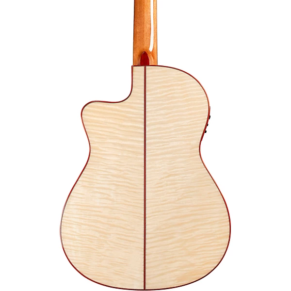 Cordoba Fusion 12 Exotic Top Nylon String Classical Acoustic Electric Guitar White Sands