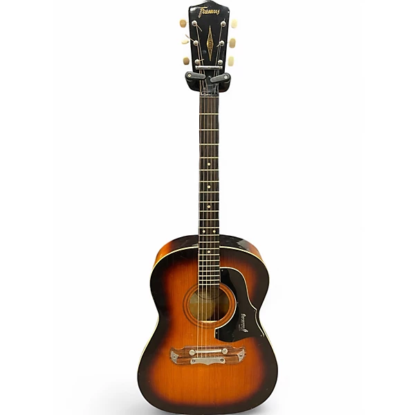 Vintage 1960s Framus 5/195 3 Color Sunburst Acoustic Guitar