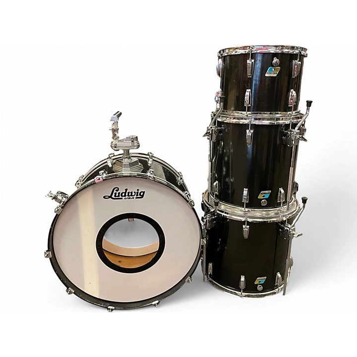 Used Ludwig 4 Piece Duo Modular Maple Black Drum Kit