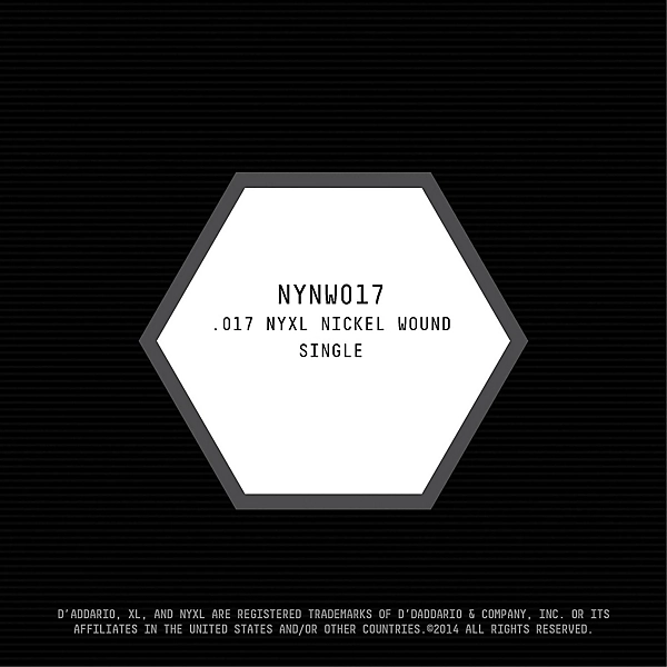 NYNW017 NYXL Nickel Wound Electric Guitar Single String 017