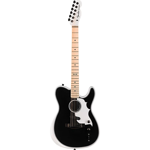 Jack White Signature Triplesonic Limited Edition Acoustasonic Telecaster Acoustic Electric Guitar Arctic White