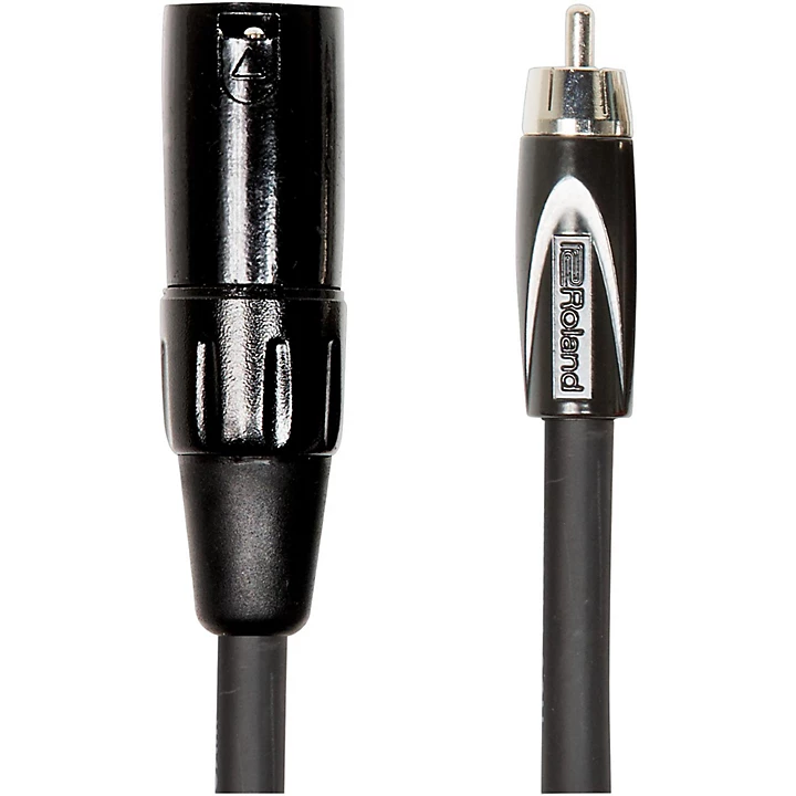 Black Series XLR Male RCA Interconnect Cable 10 ft Black