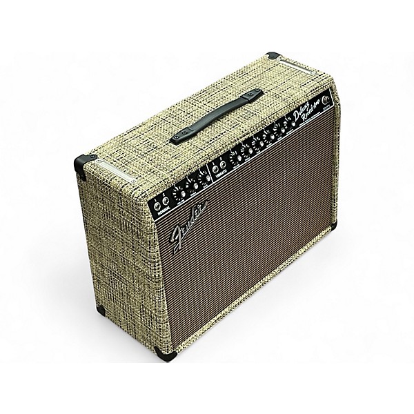 Used Fender Limited '65 Deluxe Reverb   Chilewich Bark Tube Guitar Combo Amp