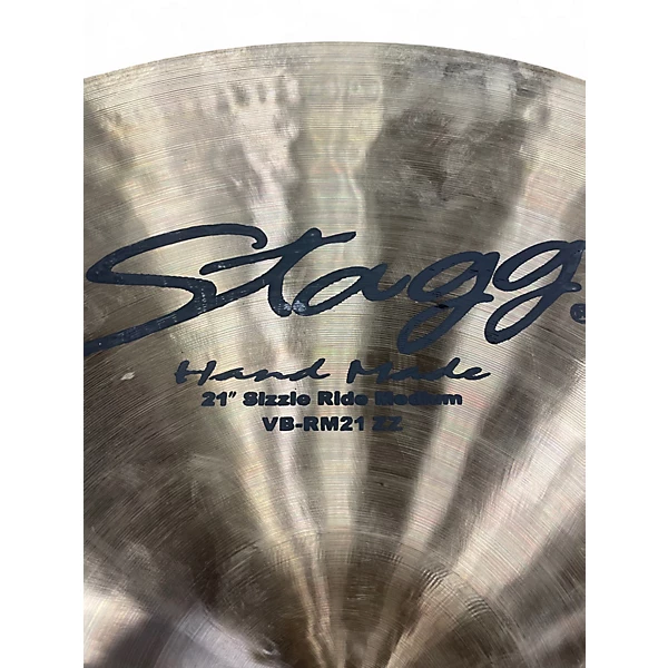 Stagg Used Stagg 21in Hand Made VB RM21ZZ Sizzle Ride Medium Cymbal.gc