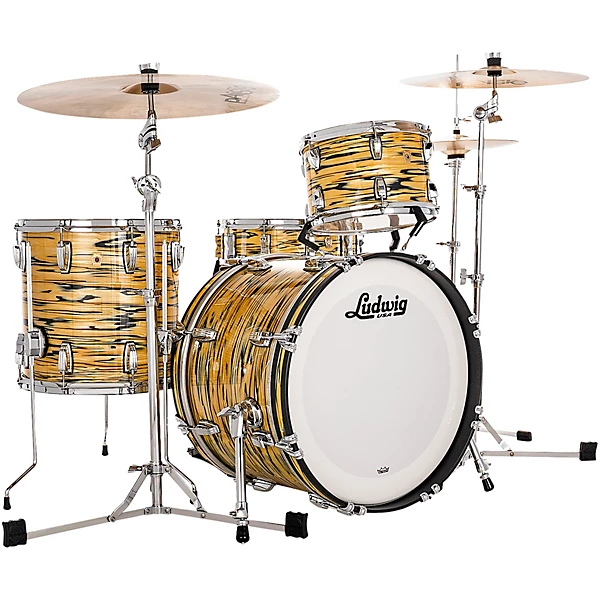 Ludwig Legacy Maple 3 Piece Downbeat Shell Pack with 20 in. Bass Drum Lemon Oyster
